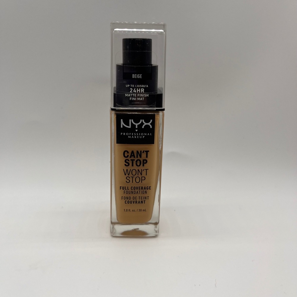 NYX Foundation‎ Can't Stop Won't Stop Full Coverage 1oz Beige Womens